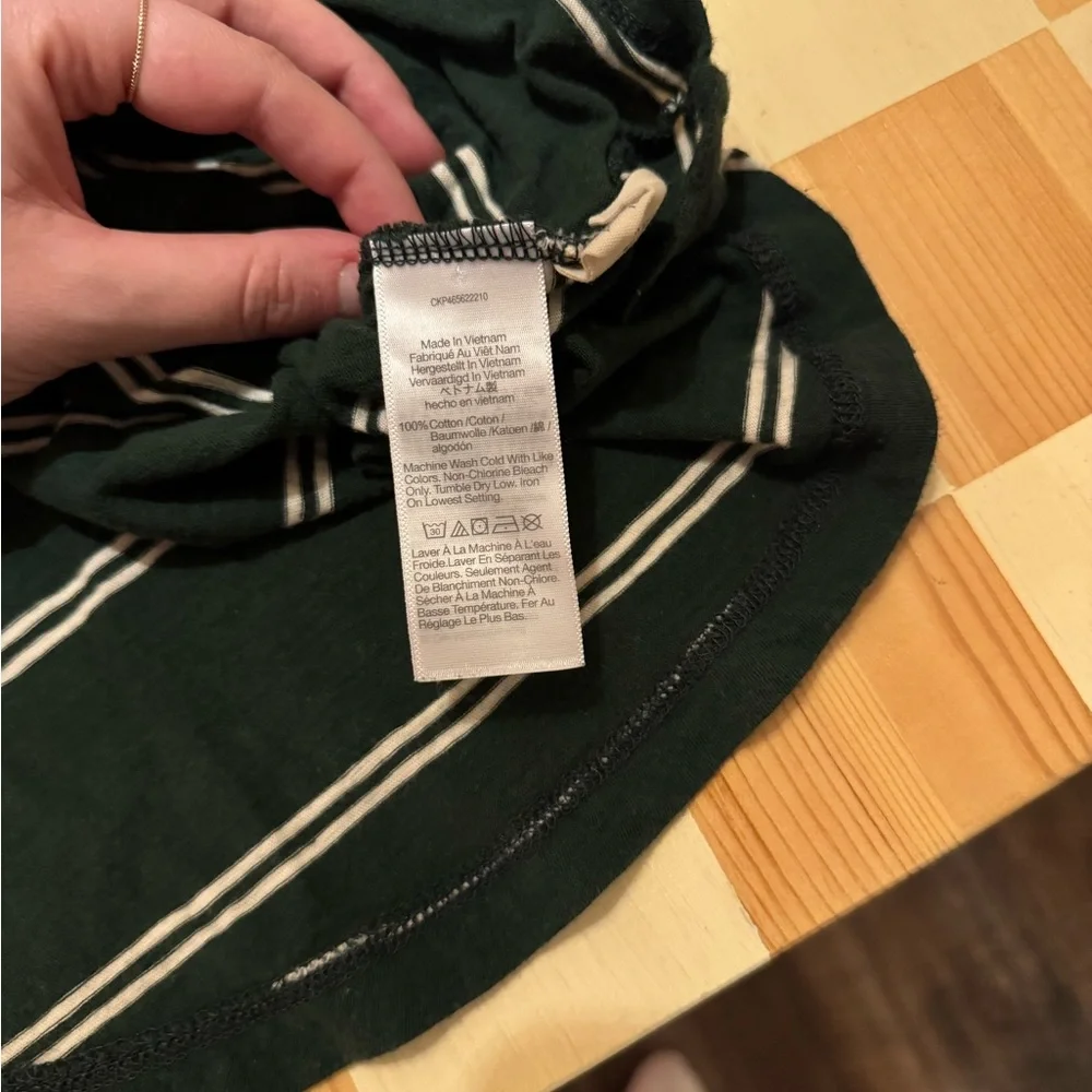 Madewell Green Striped T-Shirt - Picture 3 of 3